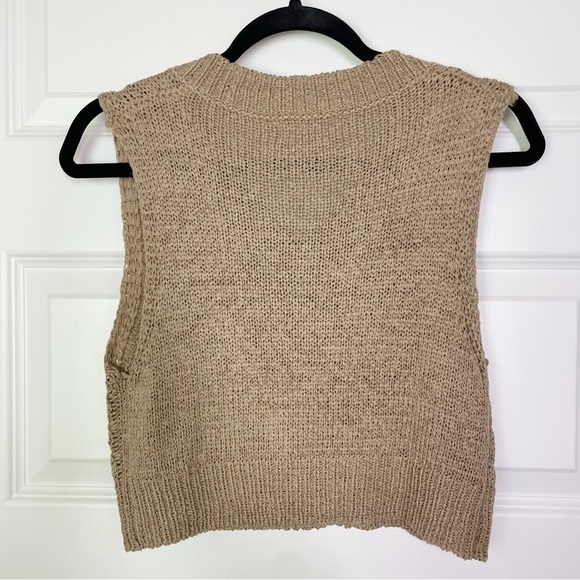 CJLA Emmy Knit Sweater Vest Tank In Taupe Women’s Size Small/Medium - Picture 2 of 6